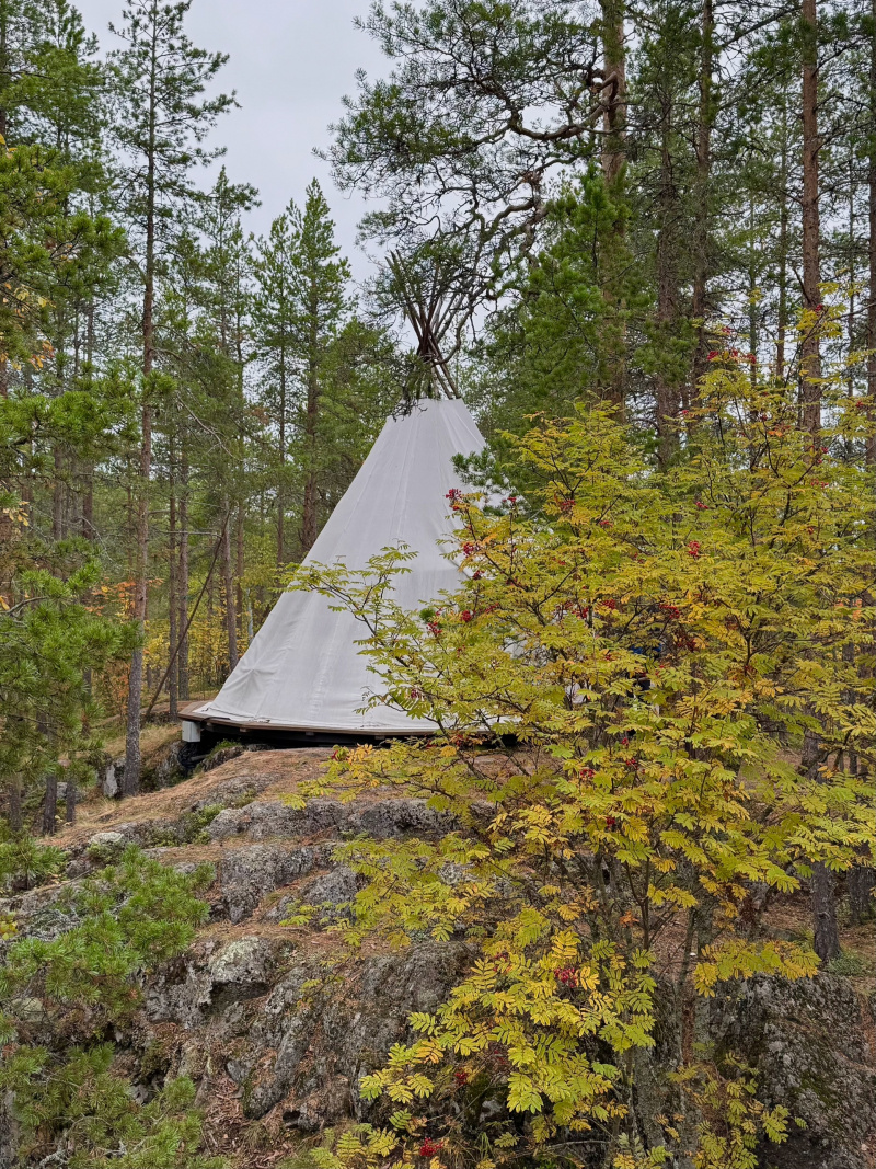    Саамский чум установили на горе Сампо в КарелииЭтнопарк "Гора Сампо" Карелия / ВК