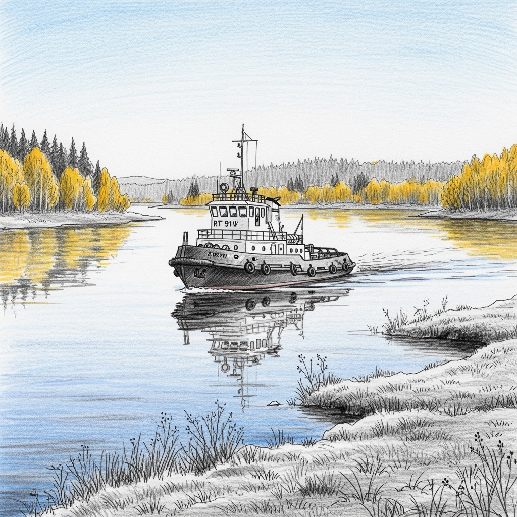 Летучий голландец - самый обычный речной буксир.