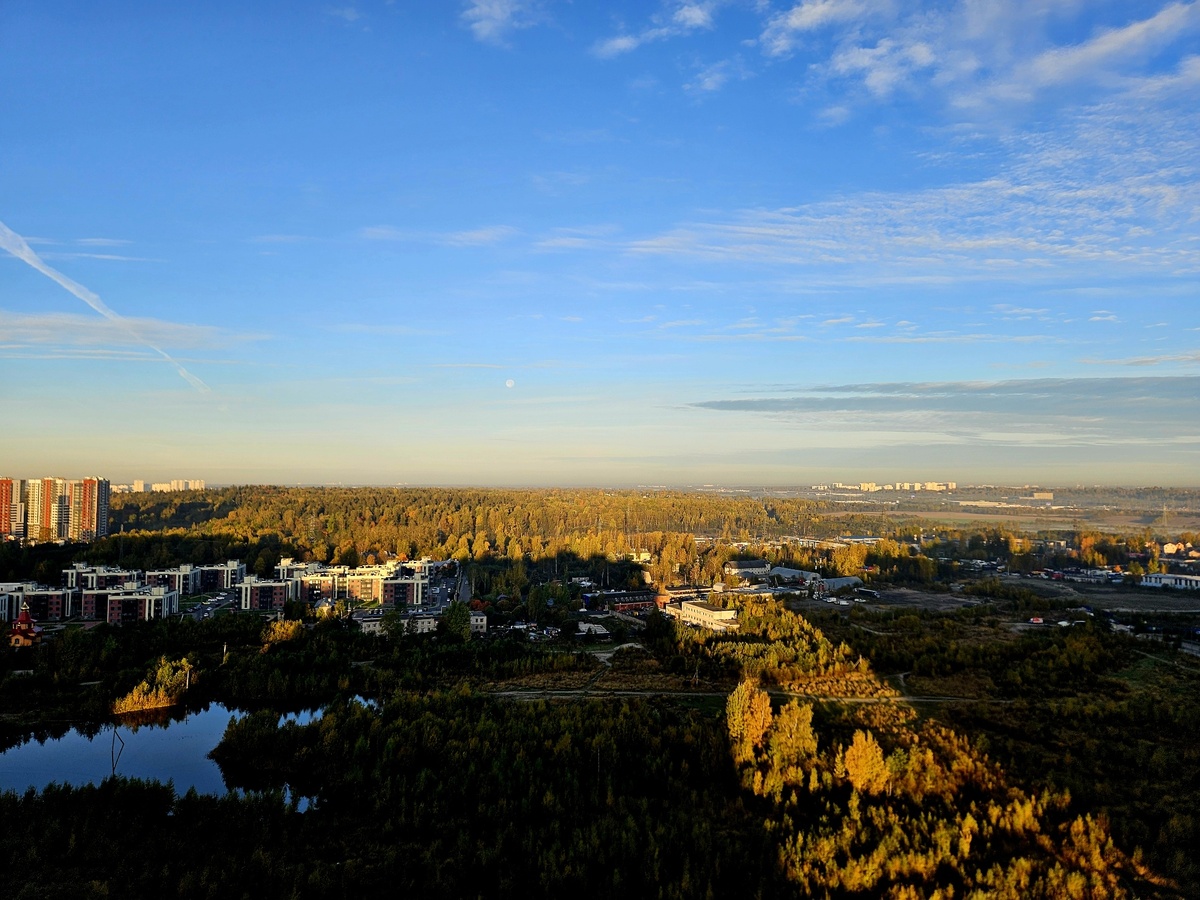Супер Луна над Шуваловским парком.
