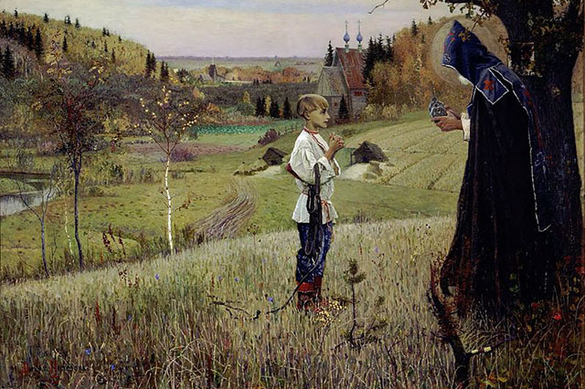    Видение отроку Варфоломею (Нестеров М.В., 1890, Государственная Третьяковская галерея) Фото: Public Domain