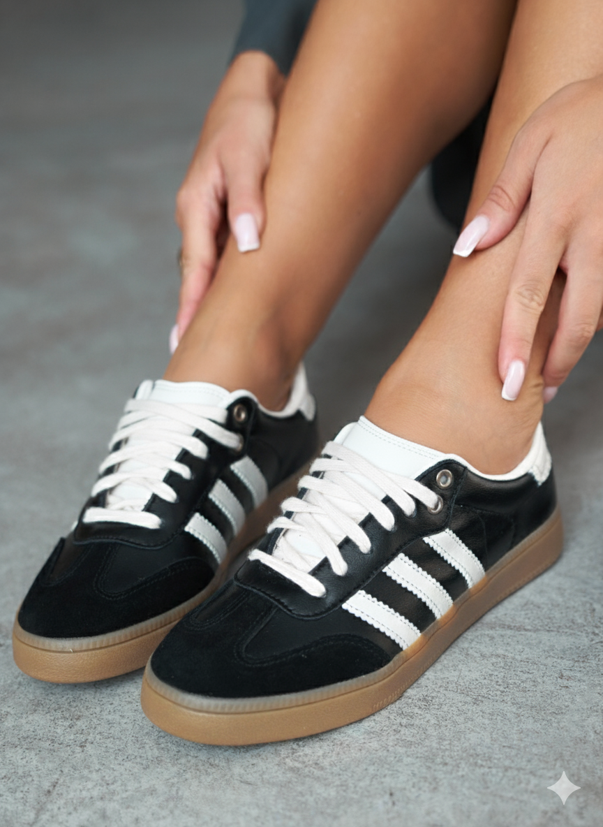 Кожаные кеды в стиле Samba