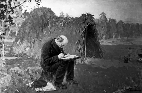Ленин у шалаша  Картина А. А. Рылова