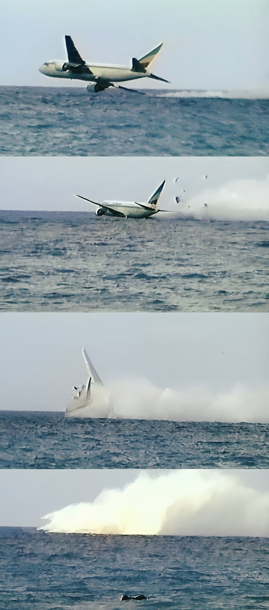 Момент падения самолёта попавший на камеру