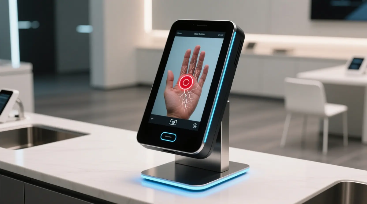 Новый метод оплаты по биометрии. Фото: нейросеть 