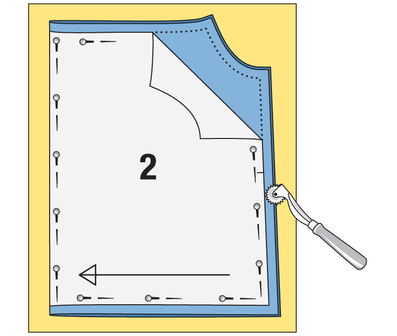 Перенос выкройки на деталь