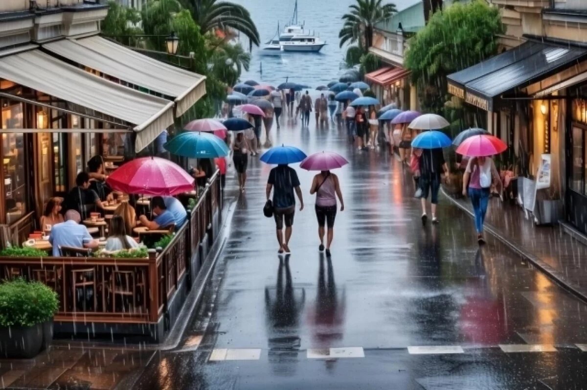    Метеорологи спрогнозировали в Сочи ливни, град, смерчи и ветер до 25 м/с