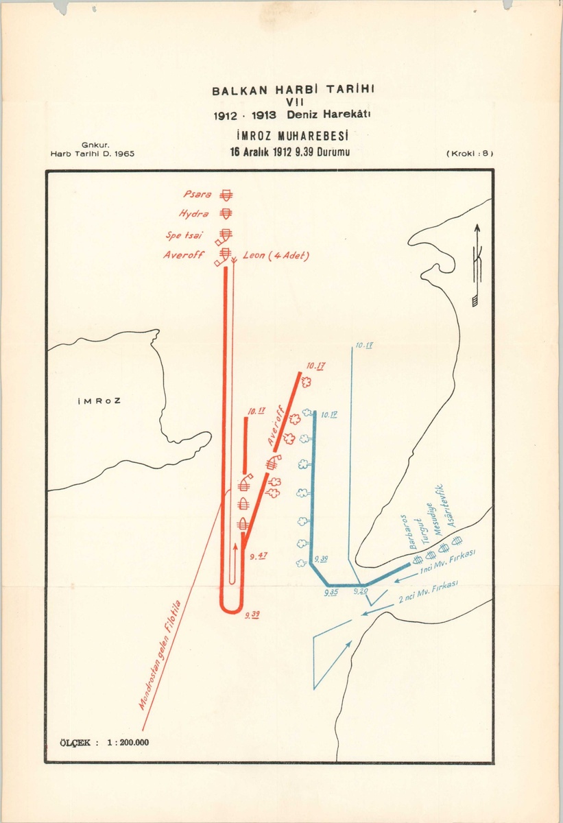 Fig. 01. 1912.12.03(16) 09.39-10.17 Battle of Elly, Map for the Battle