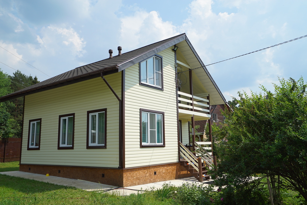 Коттедж «Варяг 3» по типовому проекту, собранный из готового домокомплекта. Источник  https://www.terem-pro.ru/
