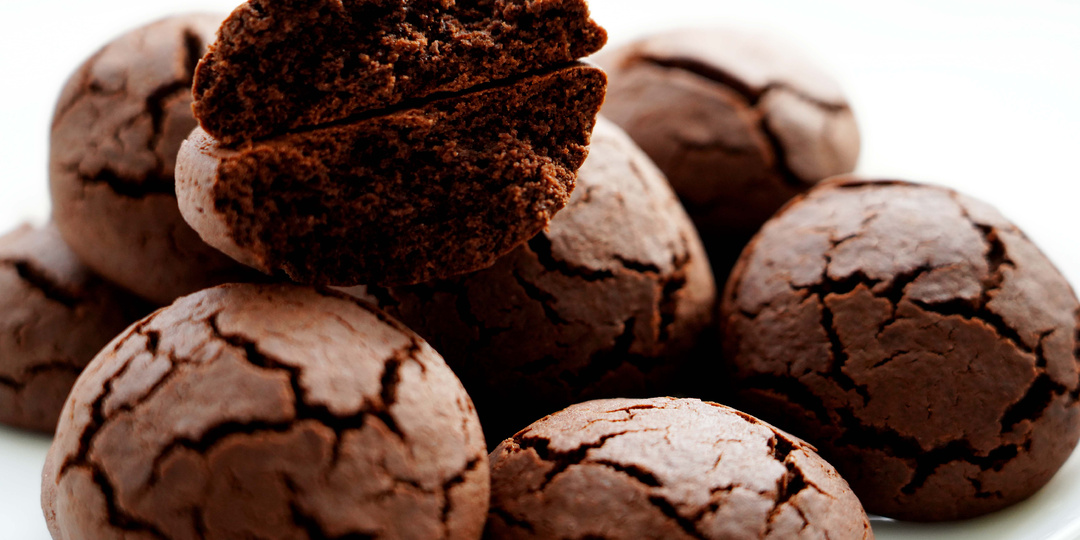 Шоколадное печенье на растительном масле.