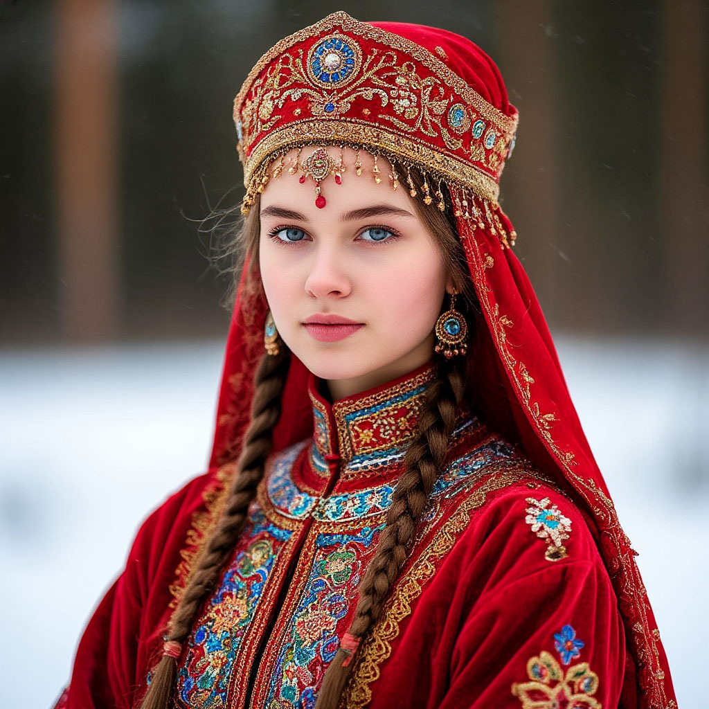 Рогнеда (образ создан нейросетью на основе исторических изображений)