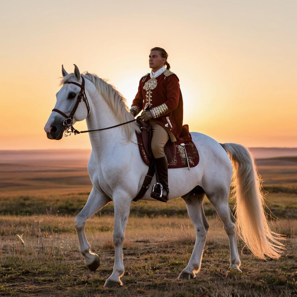 Всадник. Иллюстрация сгенерирована нейросетью