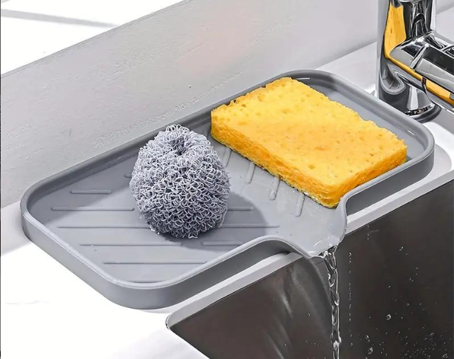Силиконовый поддон для раковины со сливом