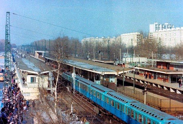 Станция метро «Ждановская» в 1980-е годы. Фото: Vaostory.ru