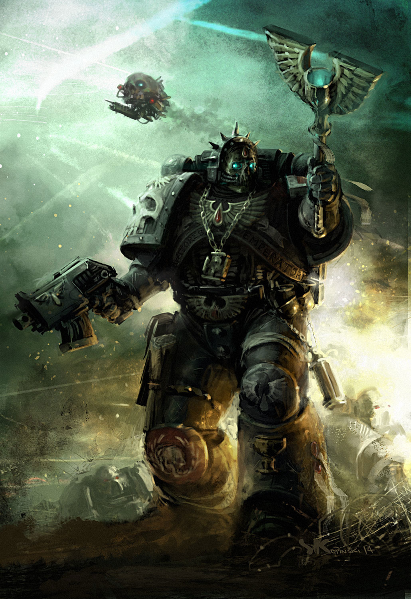 Капеллан Кровавых Ангелов. Худ. Stefan Kopinski