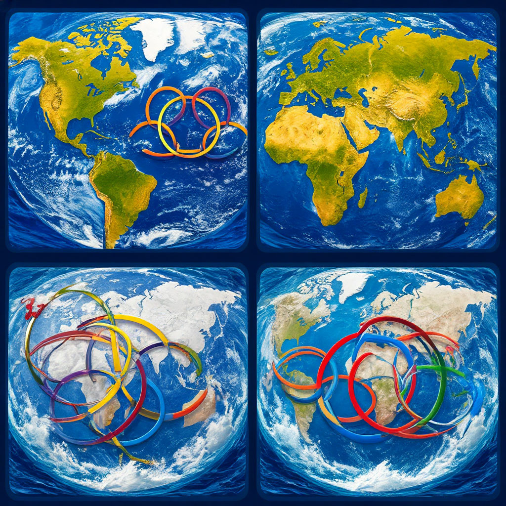 Почему на олимпийском флаге пять колец, а не шесть?