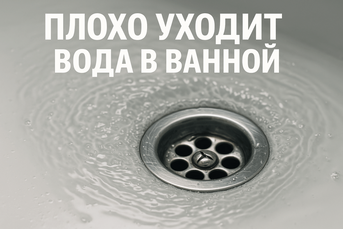    Плохо уходит вода в ванной: прочистка слива Михаил Юрьевич