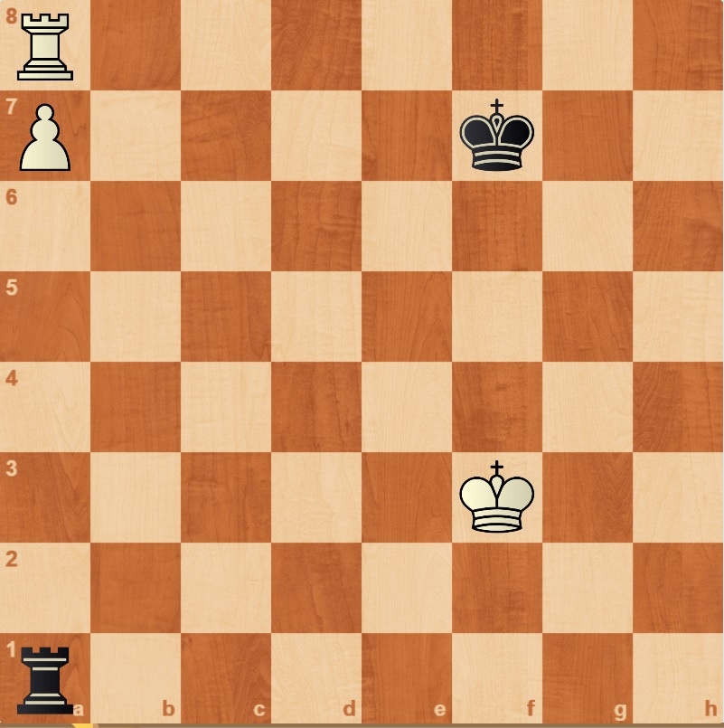 Ход белых. Тут есть комбинация, которая завершает много ладейных окончаний. Найдите её.