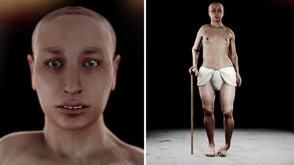 Компьютер на основе множества данных ДНК-исследований рисует Тутанхамона примерно так