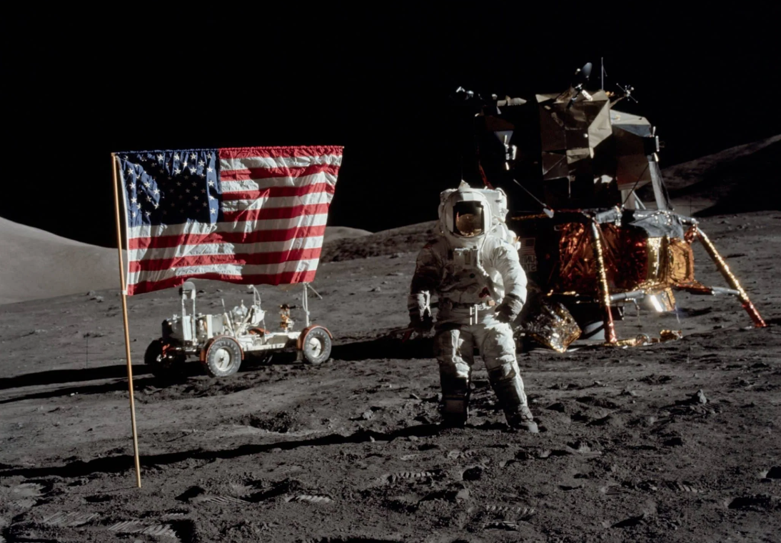 Американцы на Луне (изображение взято из открытых источников)