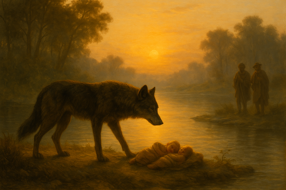 «Их отец — Марс; волчица, зверь Марсу милый, грудью взрастила младенцев, не ведая злобы».
— Овидий, Fasti II, 267–284