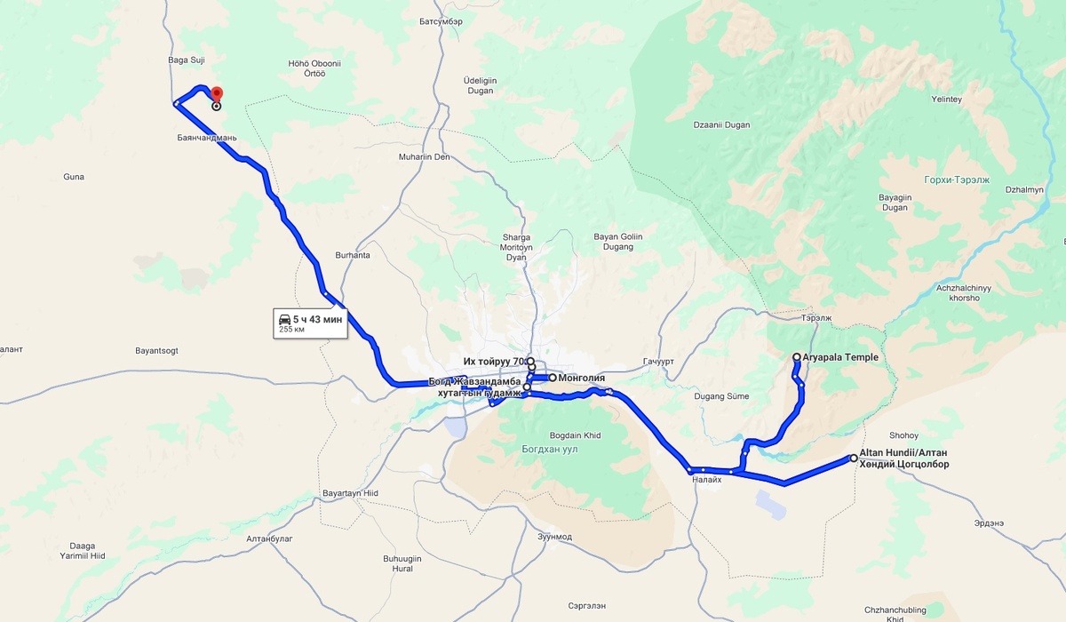Маршрут на 23й день путешествия