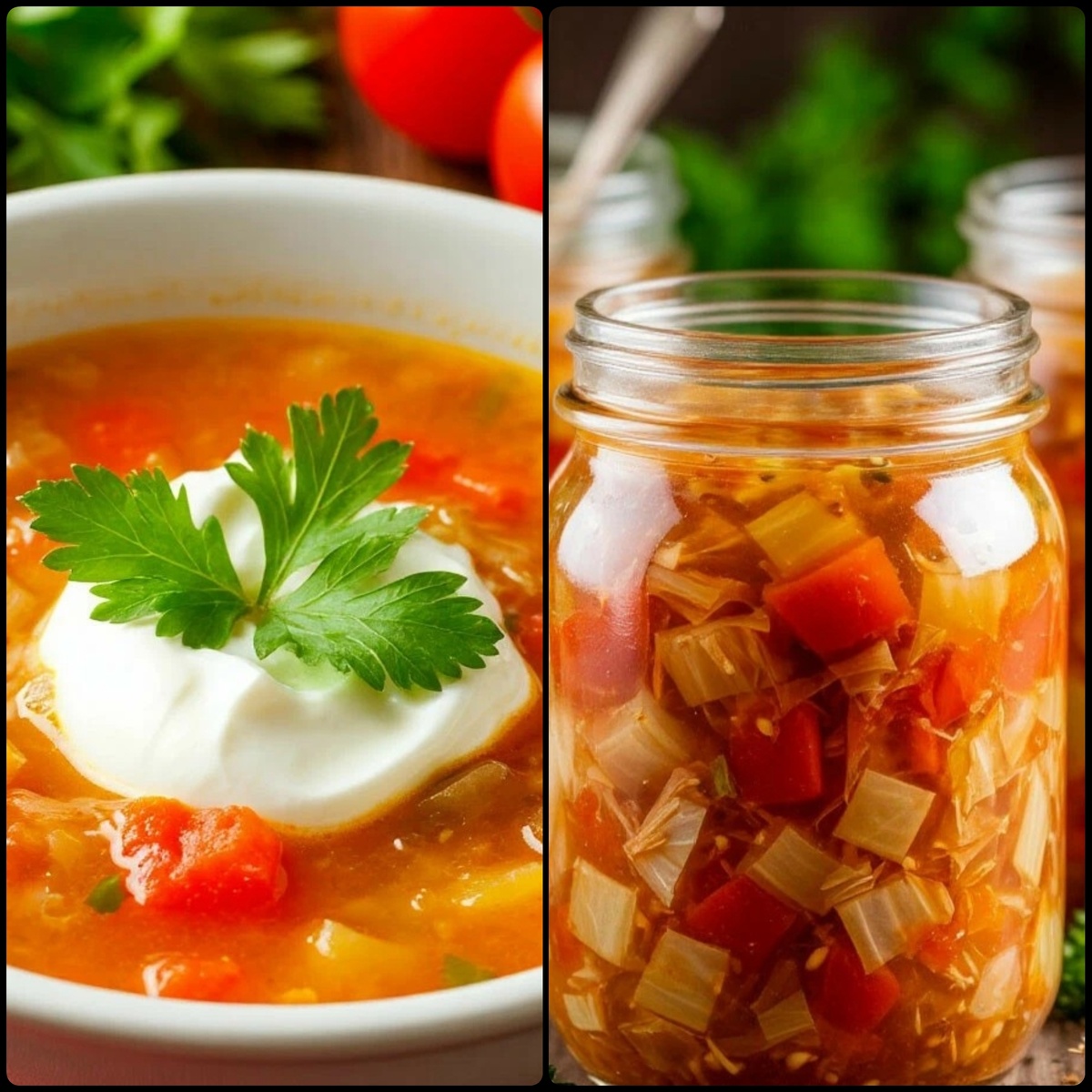 Готовые щи развести 1:1 или 1:2 с бульоном, зависит от степени желания густоты. На рыбалке я просто добавляю колбасу вместо мяса. 