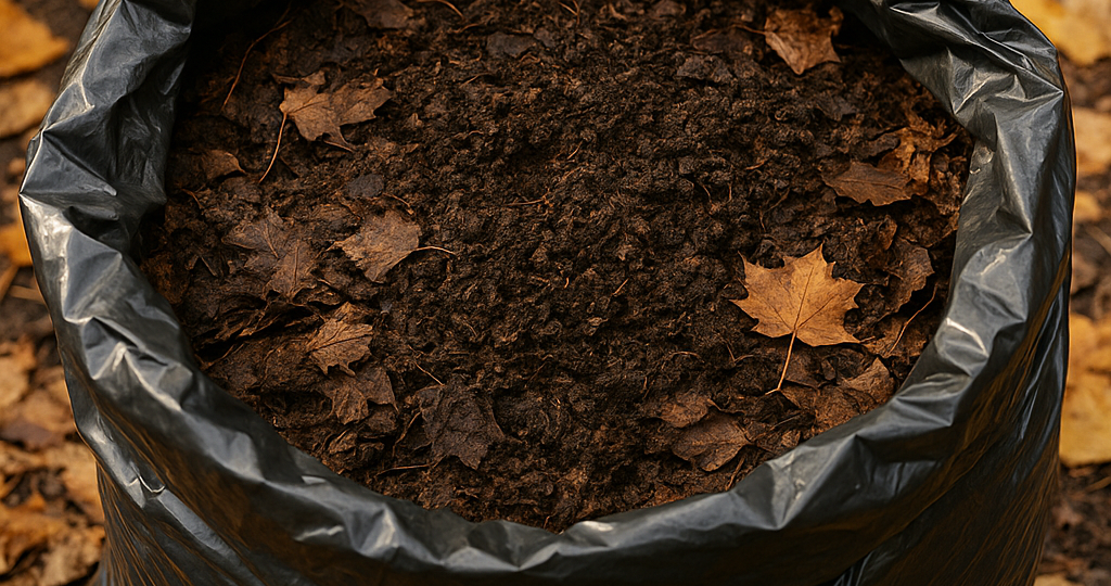 Как я делаю чернозём в обычных пакетах за 4 месяца: никакой химии, только листья и две горсти удобрений