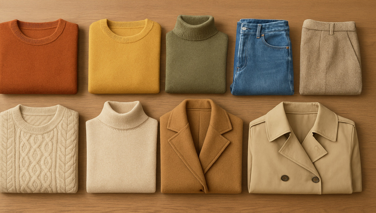 Модный комплект осенних базовых вещей для создания универсальных образов.