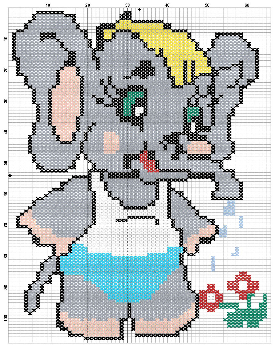 Размер 64 на 106, цветов 9. 