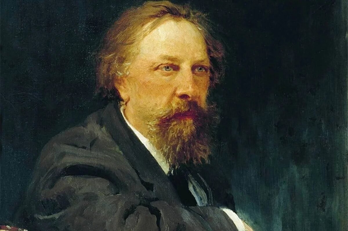    Портрет графа Алексея Толстого работы Ильи Репина, 1879 год.