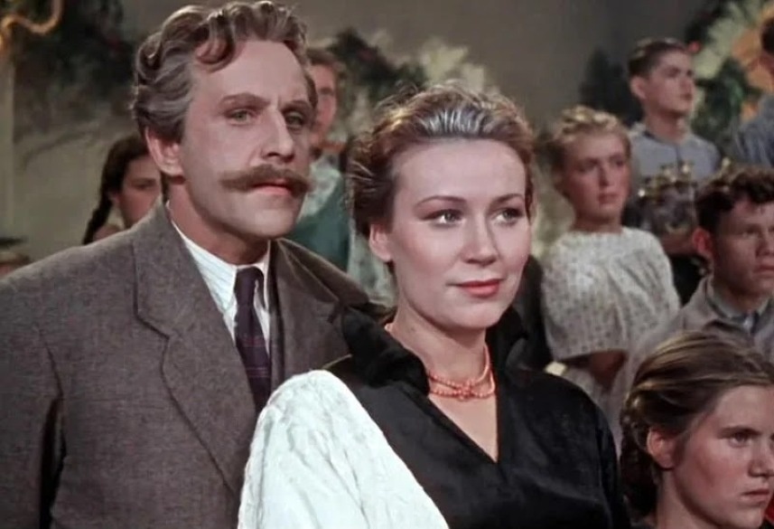   Бруно Фрейндлих, Инна Кондратьева, кадр из фильма «Два капитана» (1955, Ленфильм)