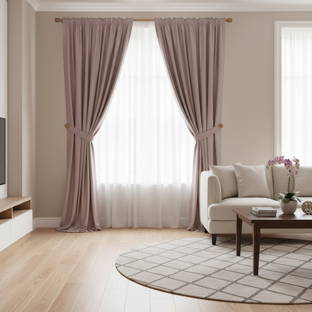 Шторы из ткани Zambak фото с сайта vseshtorytut.ru