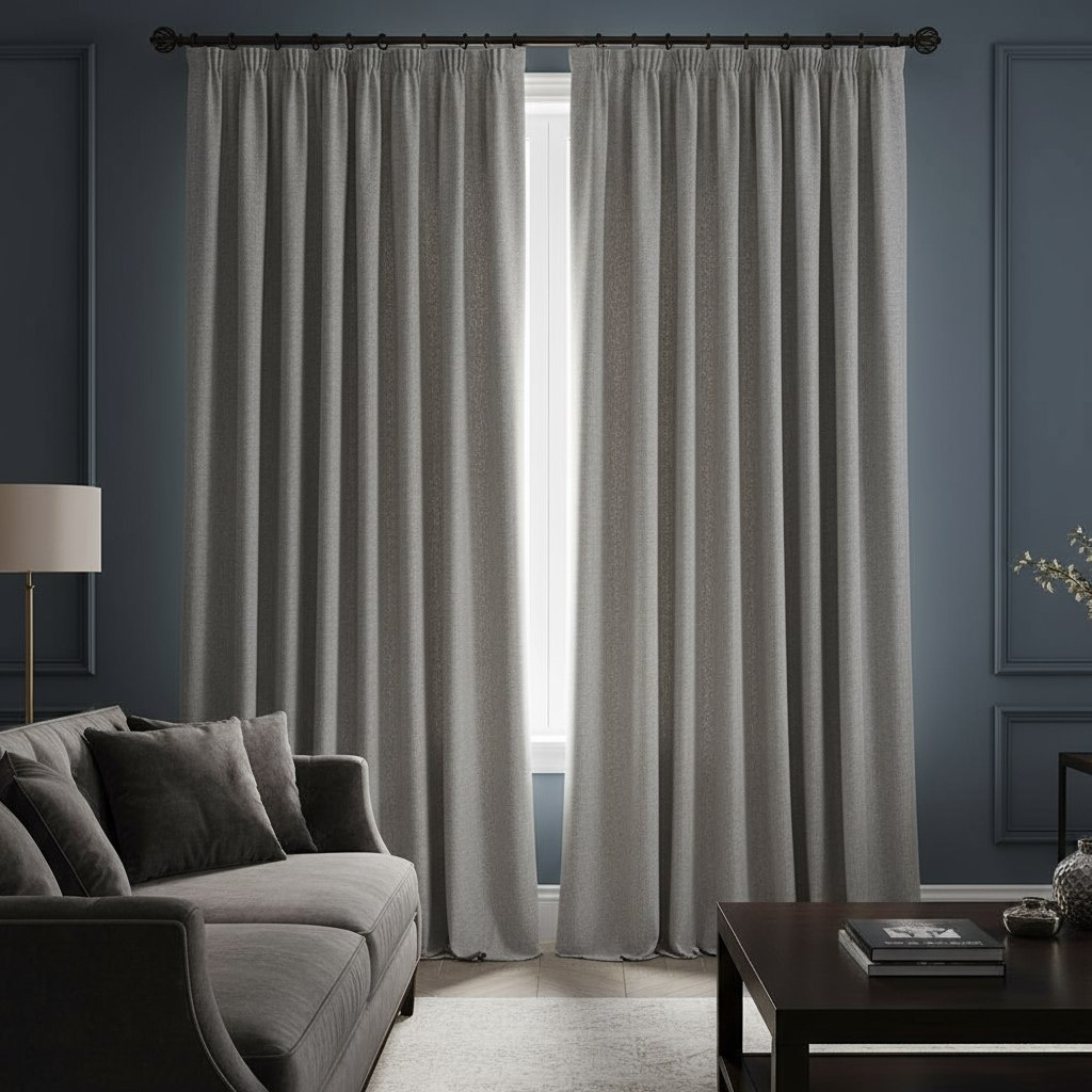 Шторы блэкаут 100% в интерьере Фото с сайта vseshtorytut.ru