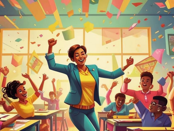 ИИ так показывает весёлый урок