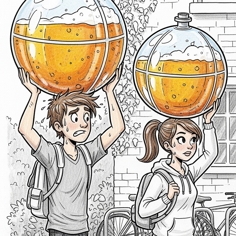 Может я дурак, ты меня прости, только пиво больше не в чем нести