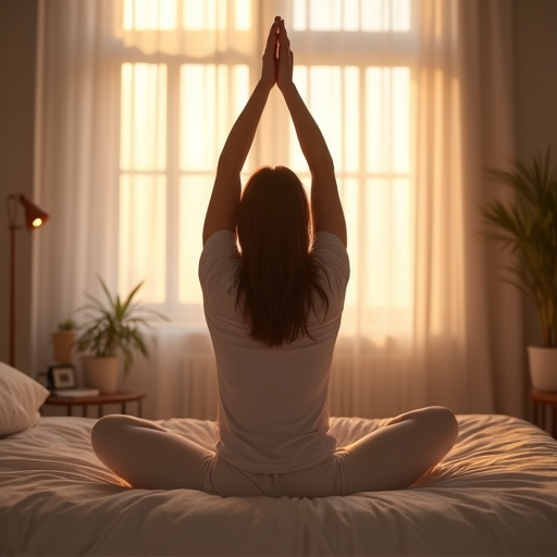 Утренние потягивания в постели для настройки на изобилие 