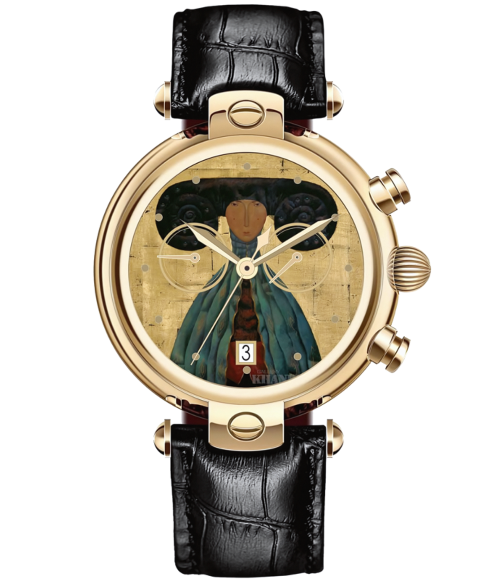     Часы «Госпожа», сталь, ручная роспись, Palekh Watch × Zorikto