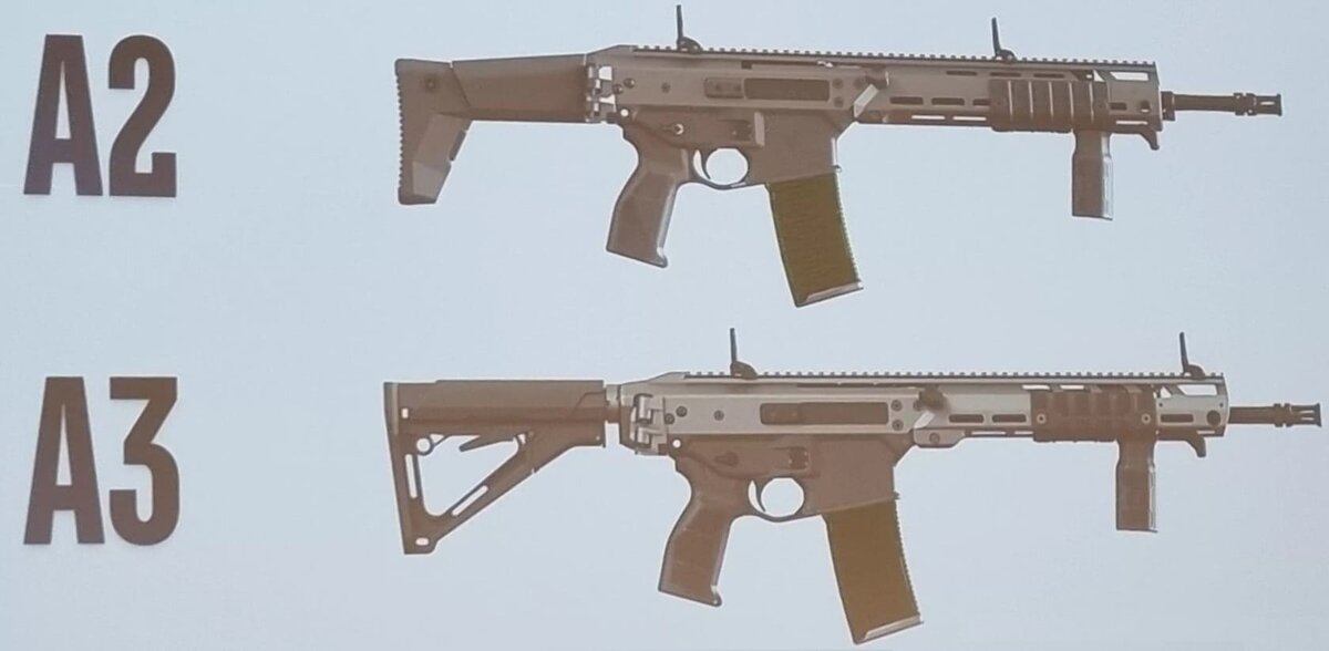 Модификации штурмовой винтовки "Грот": А2 (вверху) и А3 (внизу).