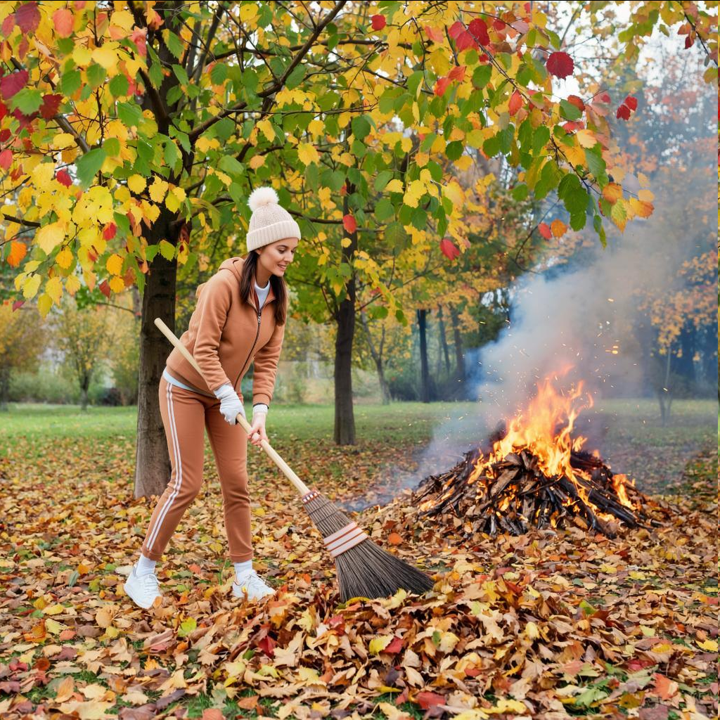 Как быстро собрать опавшие листья с газона