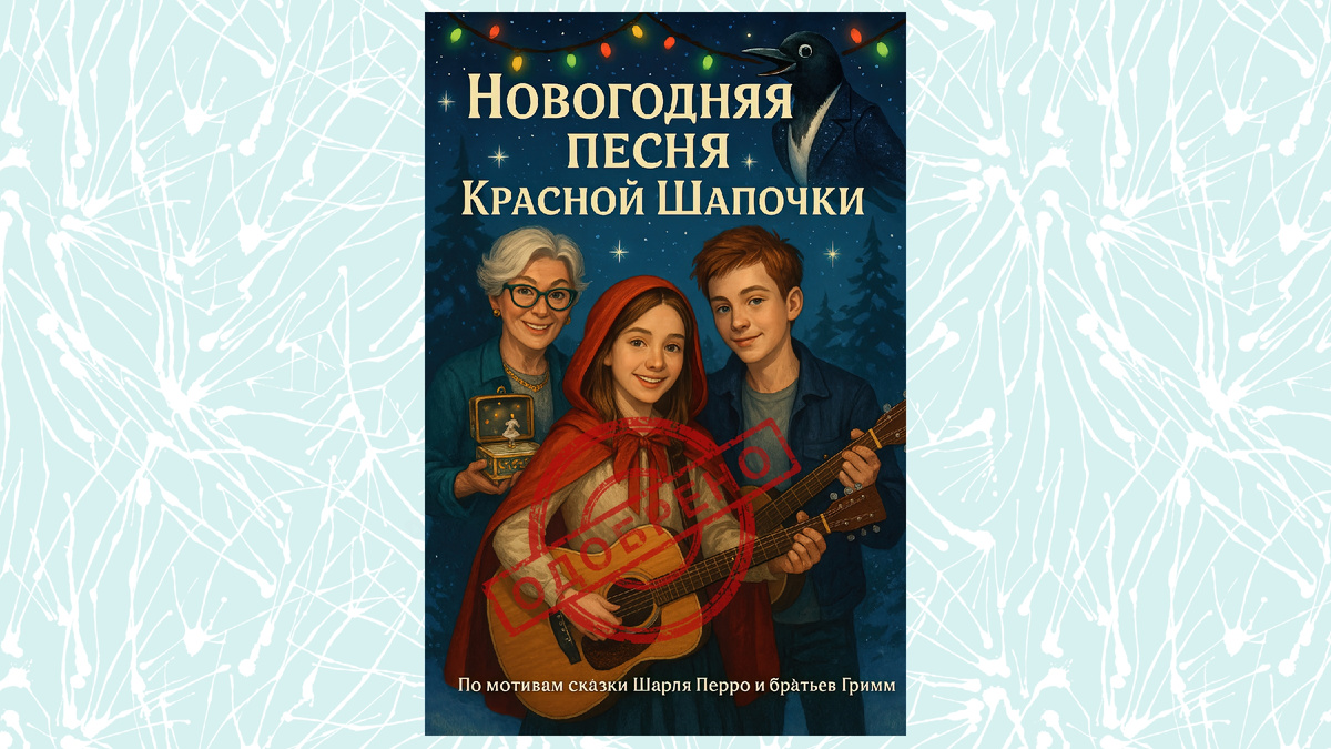 Титульная иллюстрация к статье Олега Лубски "Пьеса для семейной аудитории к Новому году" | © авторы коллажа — ChatGPT5+ и Олег Лубски 2025