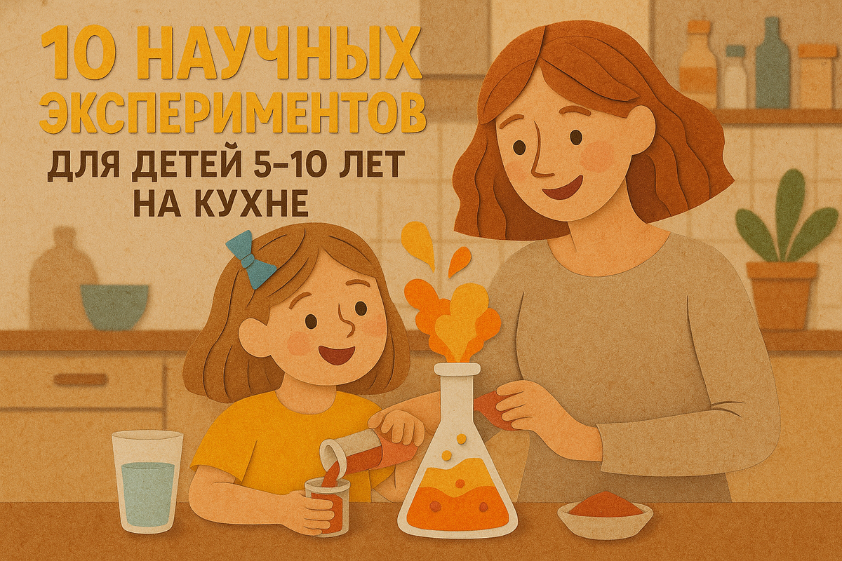 10 научных экспериментов для детей 