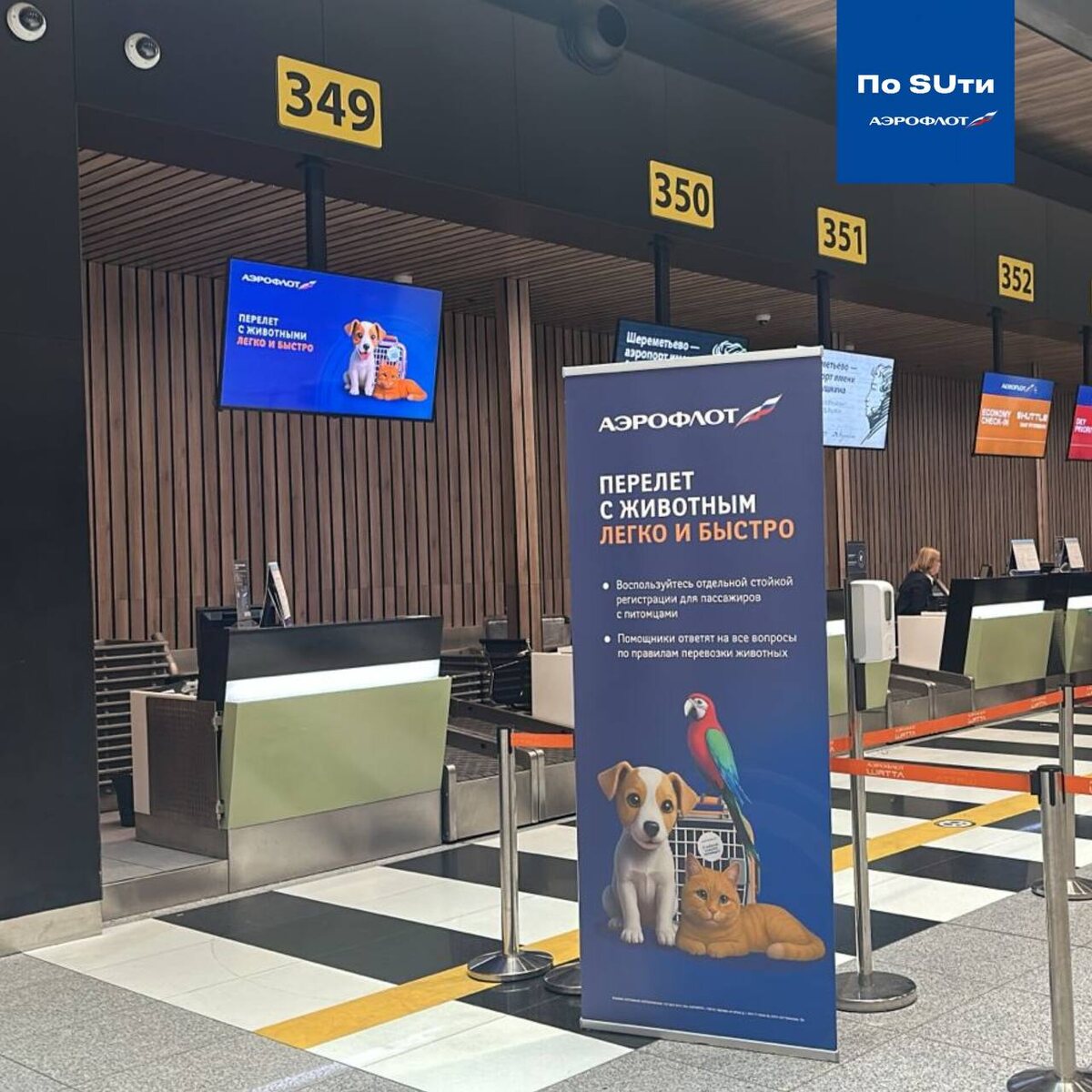 Кстати в Москве, спец стойка для оформления с питомцами.