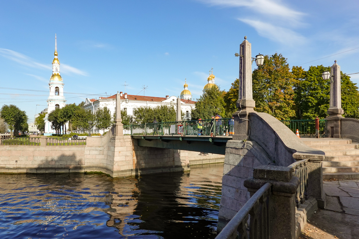 Пешеходный Красногвардейский мост, постоянно мелькающий в телесериале "Формула преступления".
