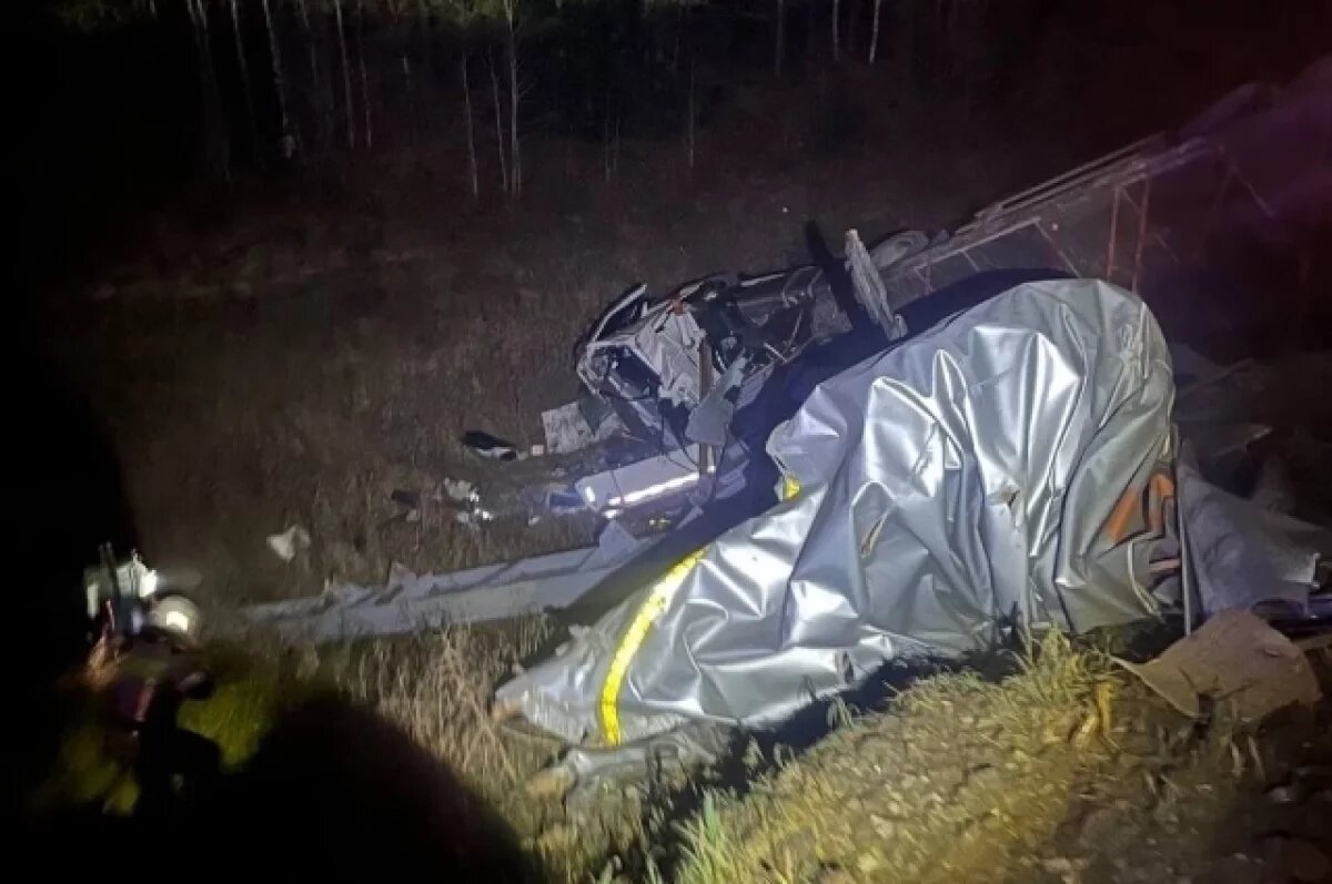    Водитель фуры съехал в кювет и погиб на трассе в Пермском крае