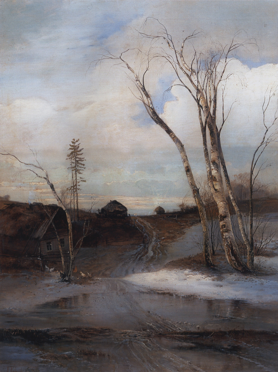 "Весна", А.К. Саврасов, конец 1870-х - начало 1880-х. Частное собрание.