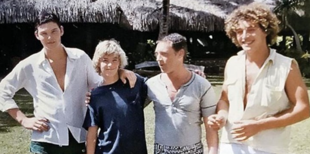 Владимир Высоцкий с сыновьями Марины Влади. Фото: Pinterest