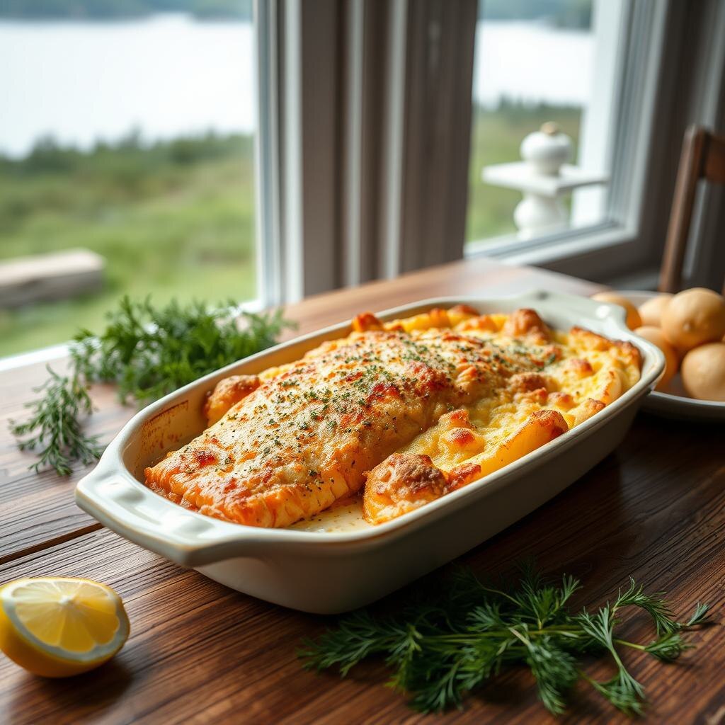 Запеканка из лосося