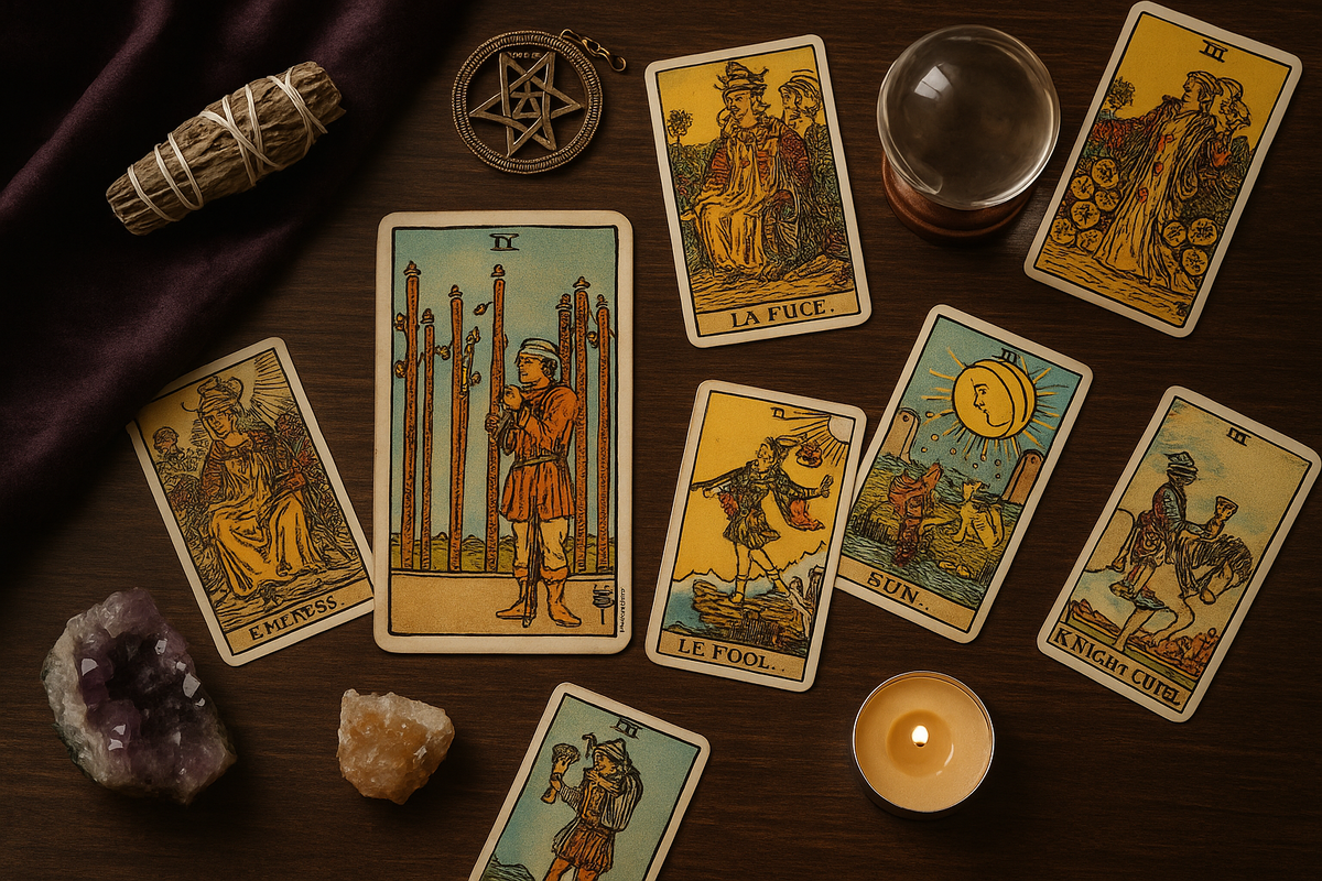 9 Посохов в раскладе с другими арканами