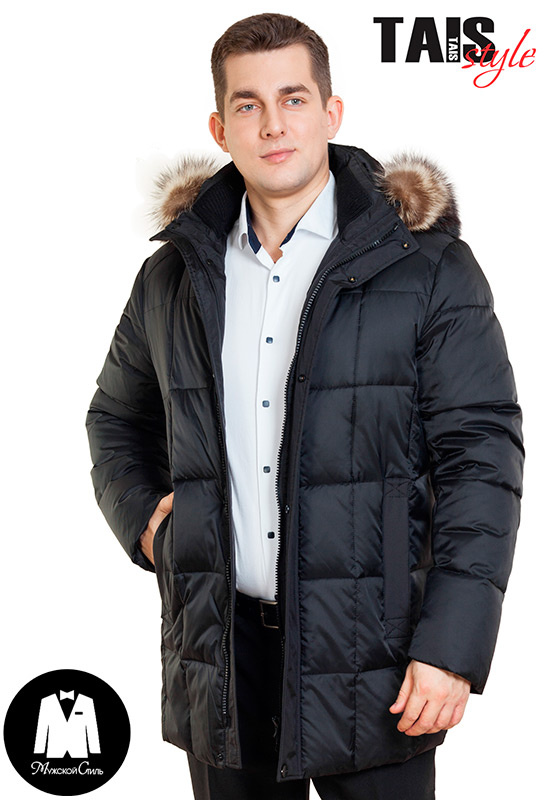 Черная Куртка с Меховой Опушкой