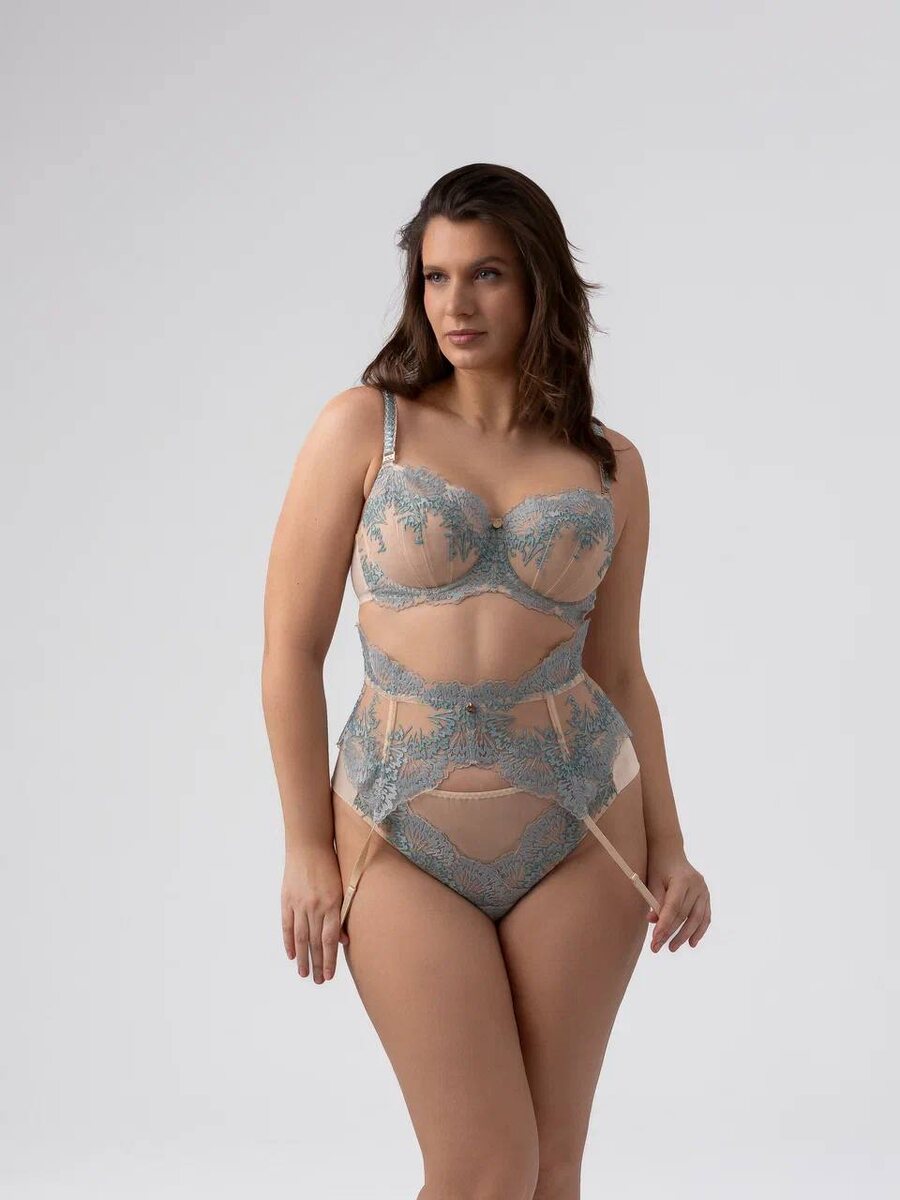 Бюстократия Мираж пояс бежево-голубой / Skin/Blue